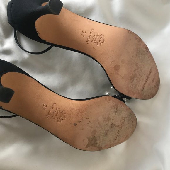 MANOLO BLAHNIK black suede with beading heel - Picture 8 of 9